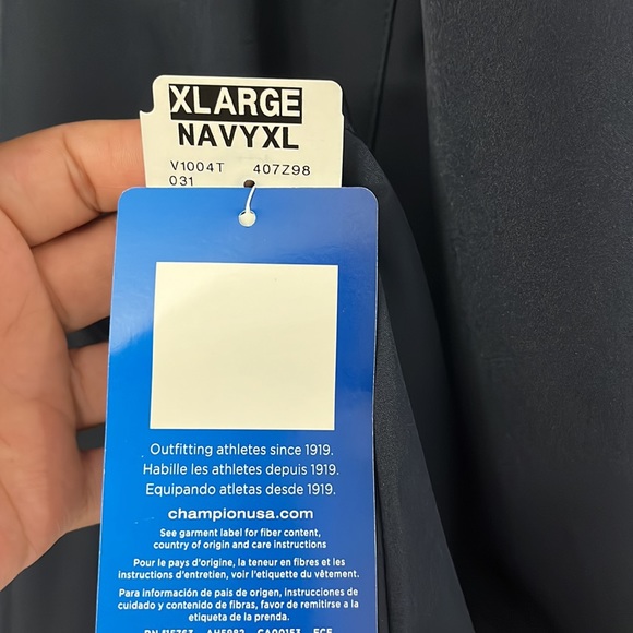 Champion Men’s Performance Light Weight Jacket NWT XL Navy Blue - Picture 10 of 12